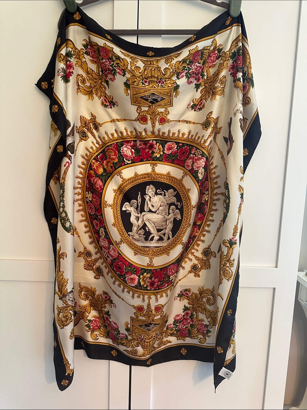 Smithsonian Institution 100% silk twill scarf